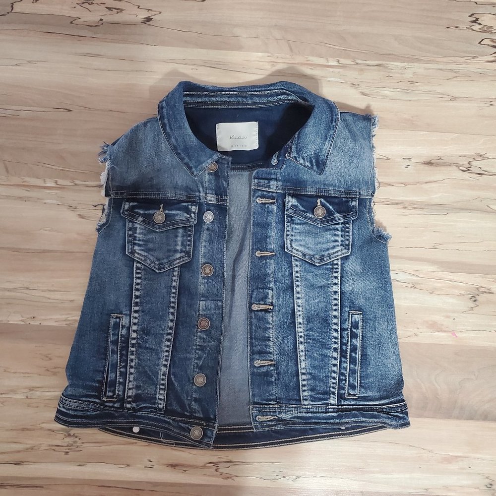 KANKAN CUT OFF JEAN JACKET